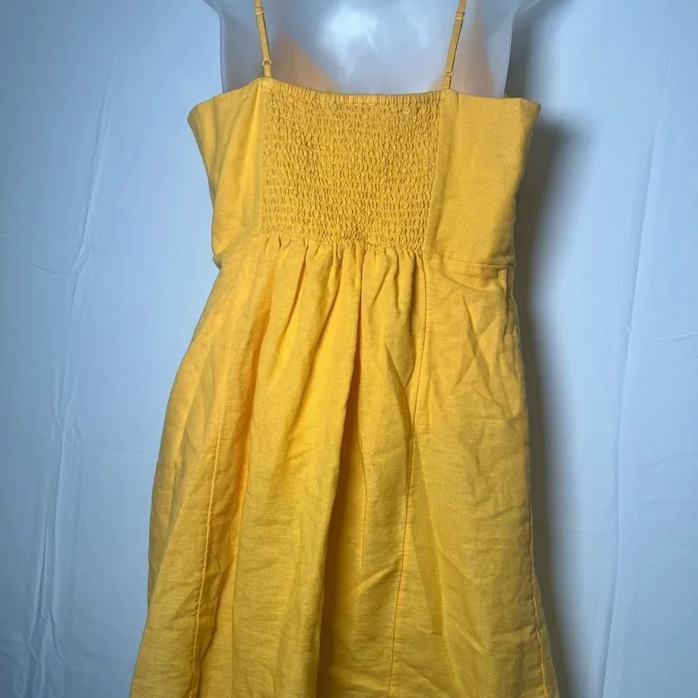 American Eagle Outfitters Sunlit Yellow Buttoned Mini Dress - Picture 9 of 10